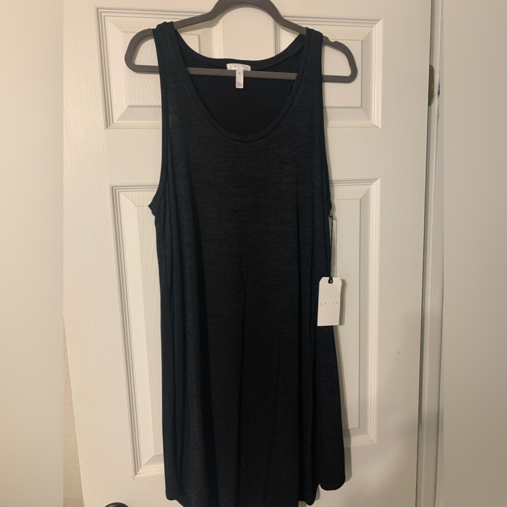 Black tank mini dress/ cover up- size XL